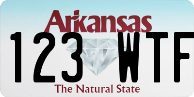 AR license plate 123WTF