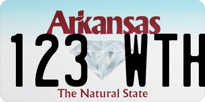 AR license plate 123WTH