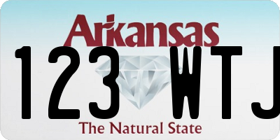 AR license plate 123WTJ