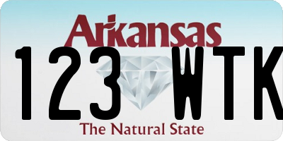AR license plate 123WTK