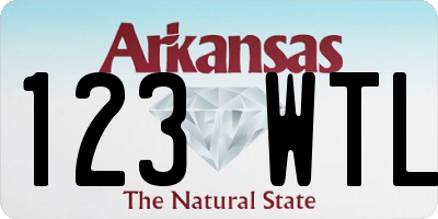 AR license plate 123WTL