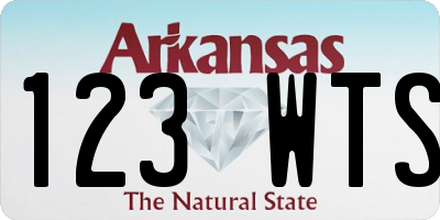 AR license plate 123WTS