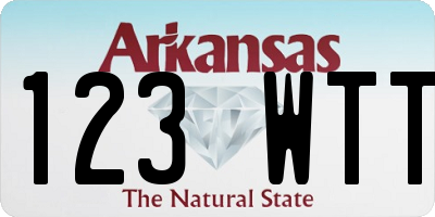 AR license plate 123WTT