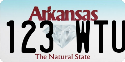 AR license plate 123WTU