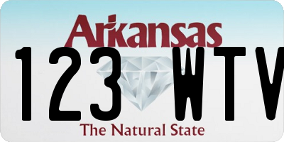 AR license plate 123WTV