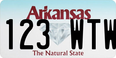 AR license plate 123WTW
