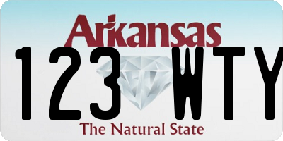AR license plate 123WTY