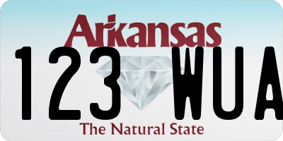 AR license plate 123WUA