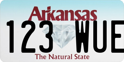 AR license plate 123WUE