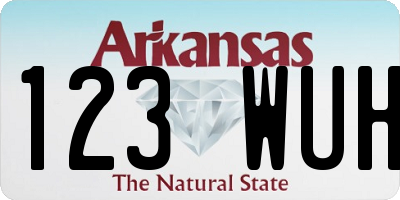 AR license plate 123WUH
