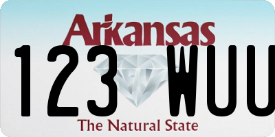 AR license plate 123WUU