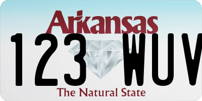 AR license plate 123WUV