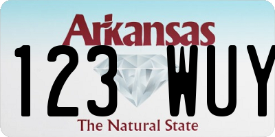 AR license plate 123WUY