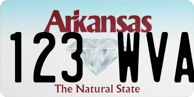 AR license plate 123WVA