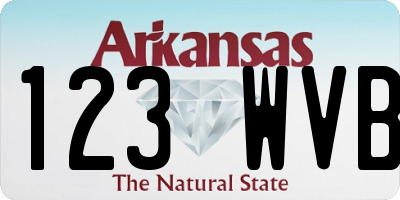 AR license plate 123WVB