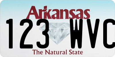 AR license plate 123WVC