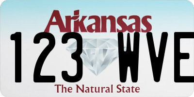 AR license plate 123WVE