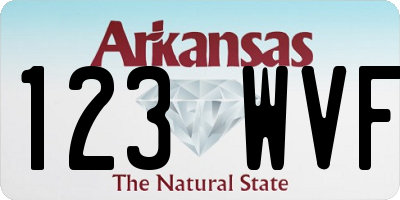 AR license plate 123WVF