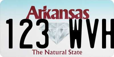 AR license plate 123WVH