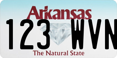 AR license plate 123WVN