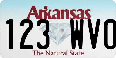 AR license plate 123WVO