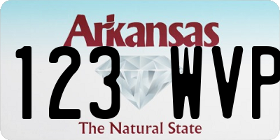 AR license plate 123WVP