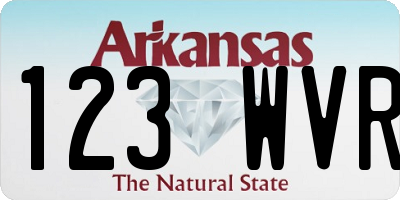 AR license plate 123WVR