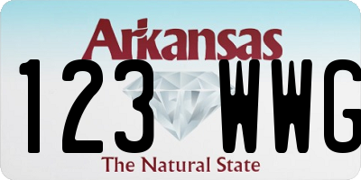 AR license plate 123WWG