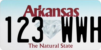 AR license plate 123WWH