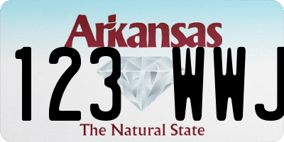 AR license plate 123WWJ