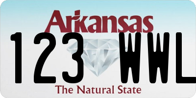 AR license plate 123WWL