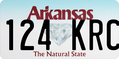 AR license plate 124KRC