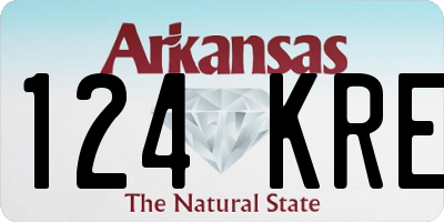 AR license plate 124KRE