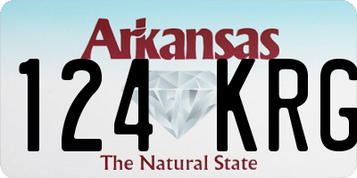 AR license plate 124KRG
