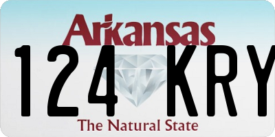 AR license plate 124KRY