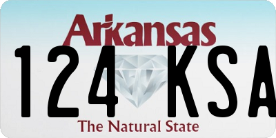 AR license plate 124KSA