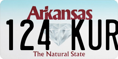 AR license plate 124KUR