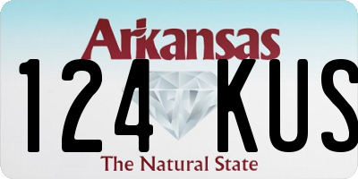 AR license plate 124KUS