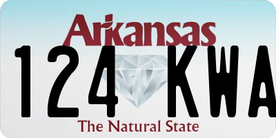 AR license plate 124KWA