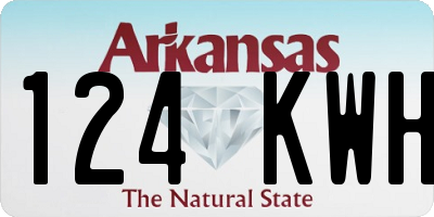 AR license plate 124KWH
