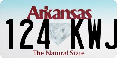 AR license plate 124KWJ