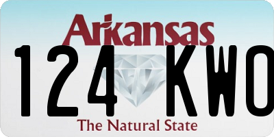 AR license plate 124KWO