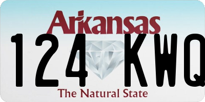 AR license plate 124KWQ