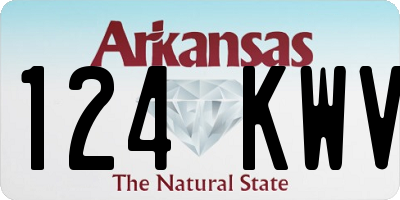 AR license plate 124KWV