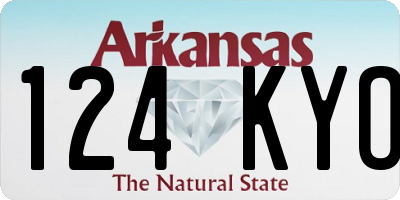 AR license plate 124KYO