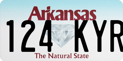 AR license plate 124KYR