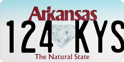 AR license plate 124KYS