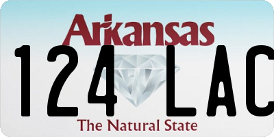 AR license plate 124LAC