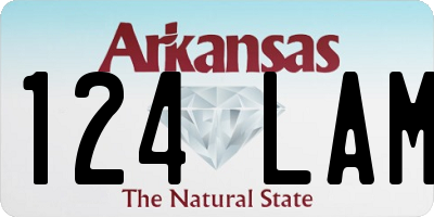 AR license plate 124LAM