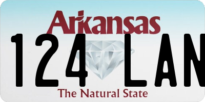 AR license plate 124LAN